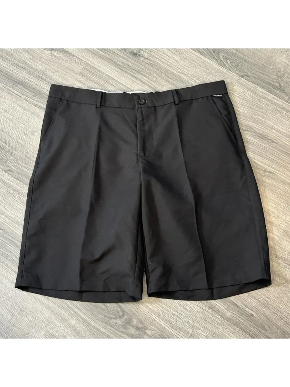 Tattoo Golf Pants Mens 38 Black Performance Khaki Skull Logo Polyester - Picture 2 of 12